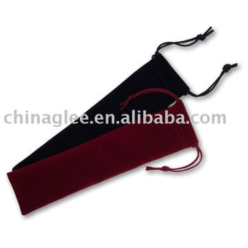 promotion velvet pen pouch with string